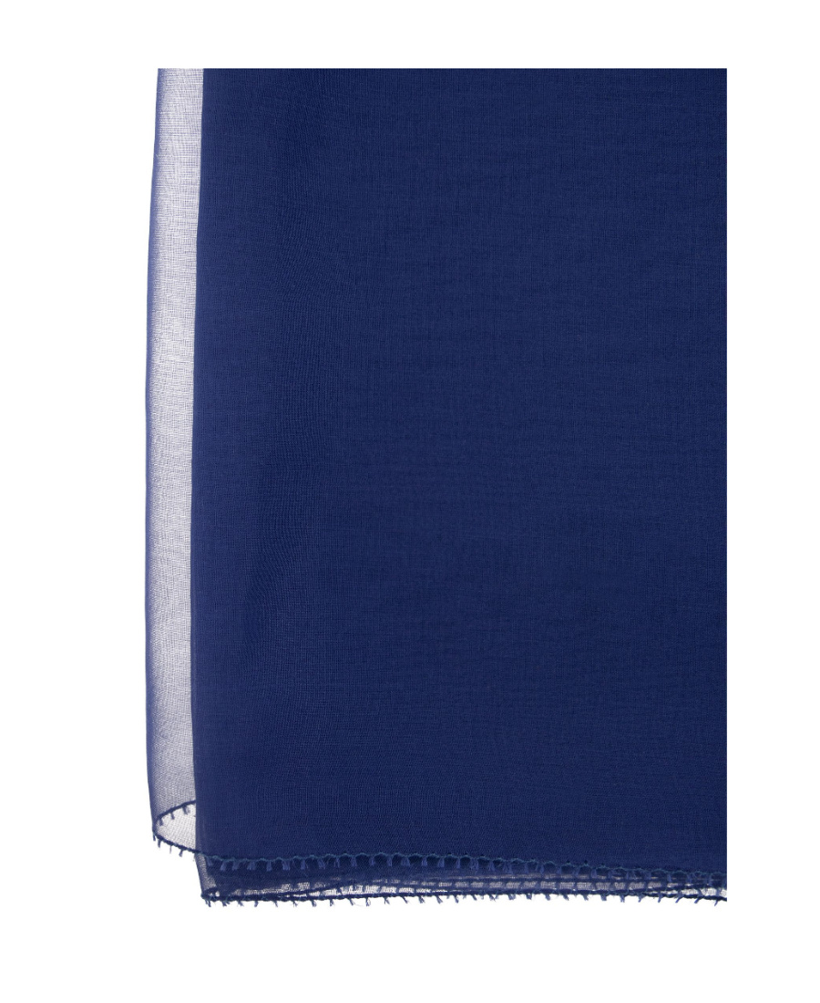 Max Mara Finished Edge Silk Scarf In Blue