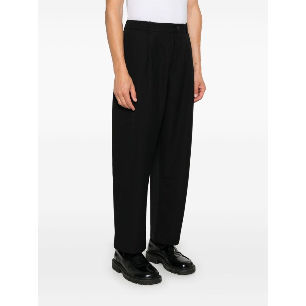 Studio Nicholson Belt-loop Casual Pants In Black