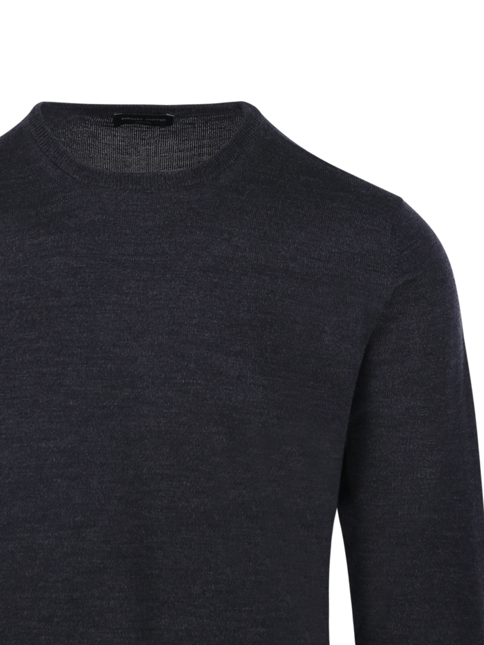 Roberto Collina Ribbed Round Neck Sweater With Long Sleeves In Black