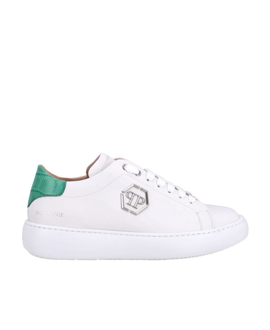 Philipp Plein Low Lace-up Sneakers In White