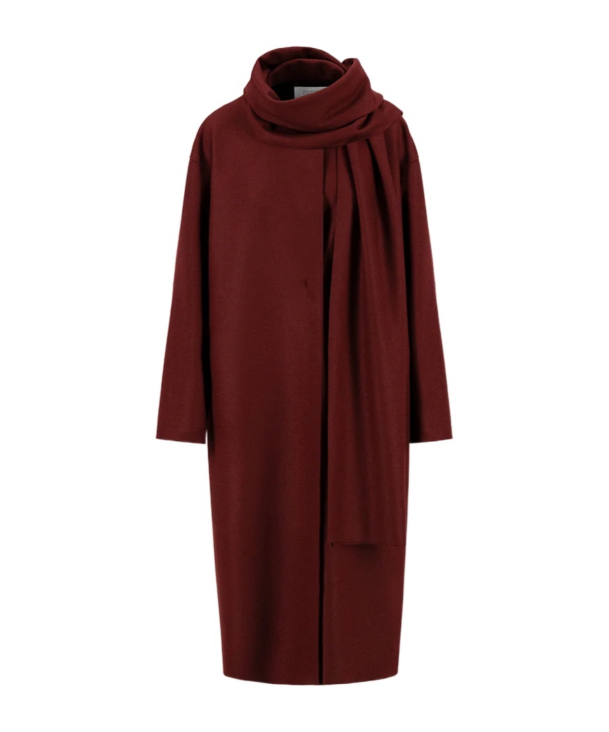 Harris Wharf London Scarf Coat Cashmere Blend In Brown