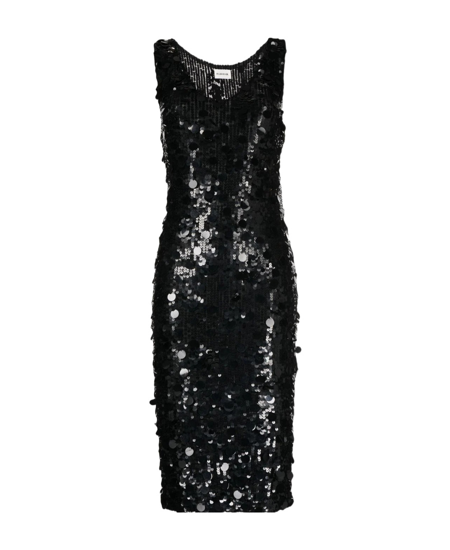 P.a.r.o.s.h Sequined Mid-length Dress In Black