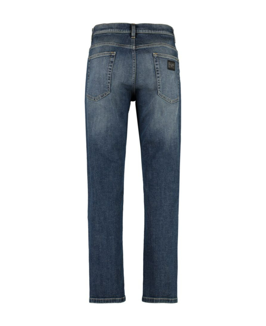 Dolce & Gabbana Slim Fit Jeans In Navy In Blue