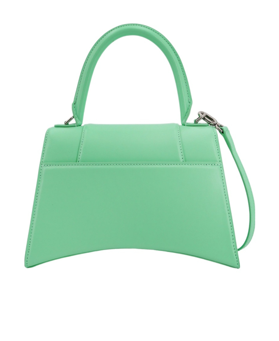 Balenciaga Mint Green Leather Small Hourglass Handbag In Green