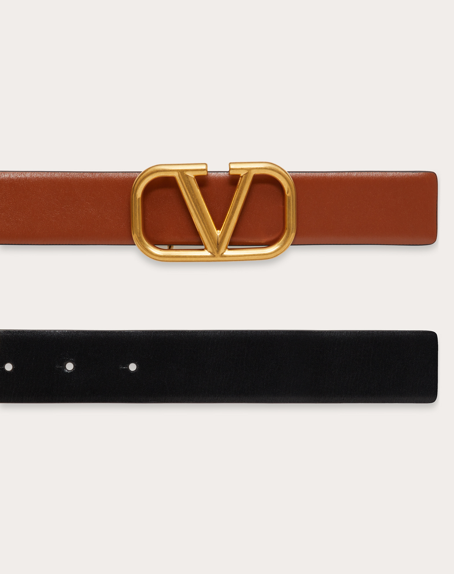Valentino Vlogo Signature Leather Belt In Red