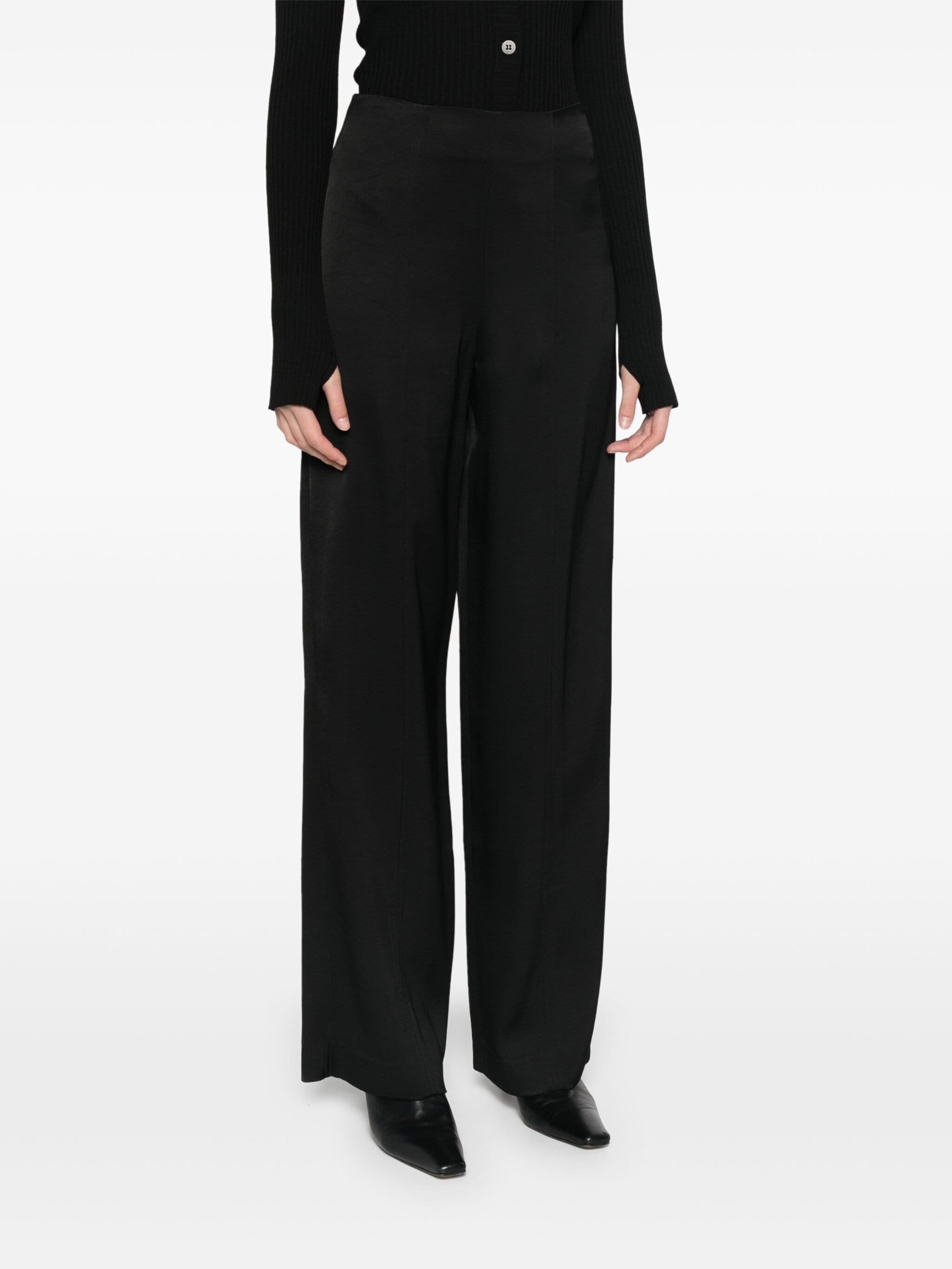 Loulou Studio Talia Pants Woman Black In Viscose In Black
