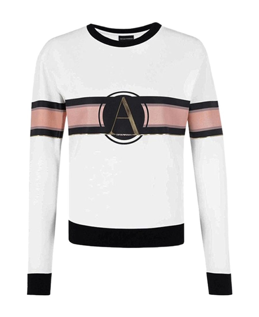 EMPORIO ARMANI ROUND NECK LOGO SWEATER