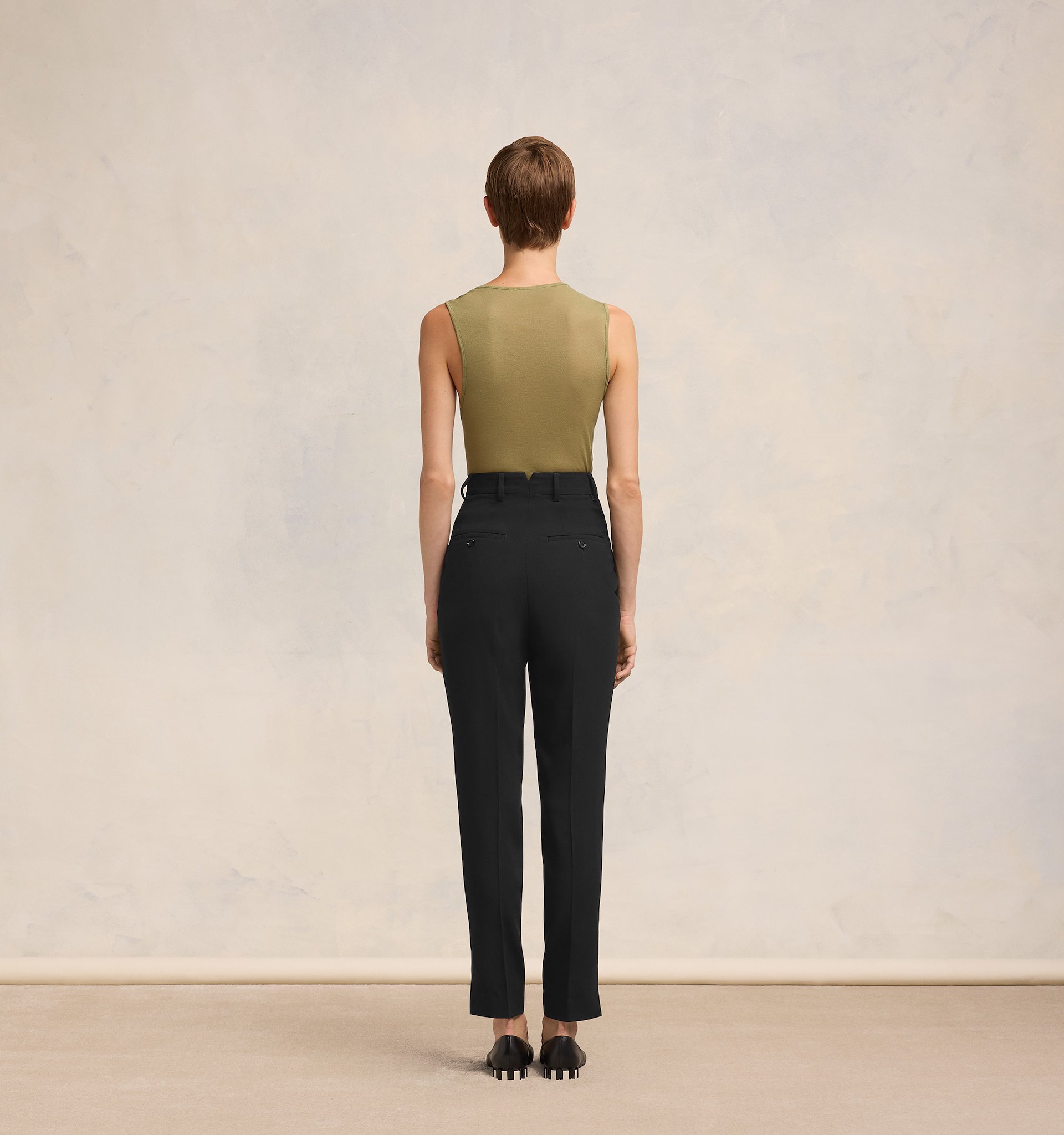 Ami Alexandre Mattiussi High-waisted Pipe Pants In Black