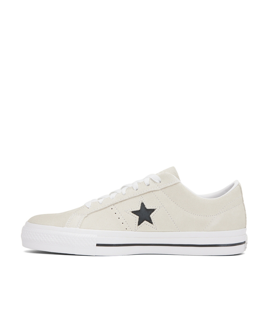 Converse Beige One Star Pro Sneakers In White