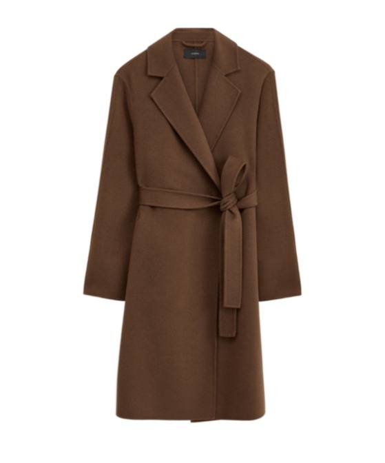 Joseph Long-sleeved Coat In Brown