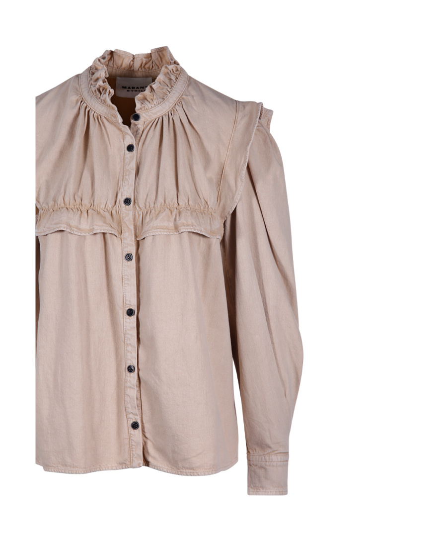 Isabel Marant Étoile Ruffled Shirt In Nude