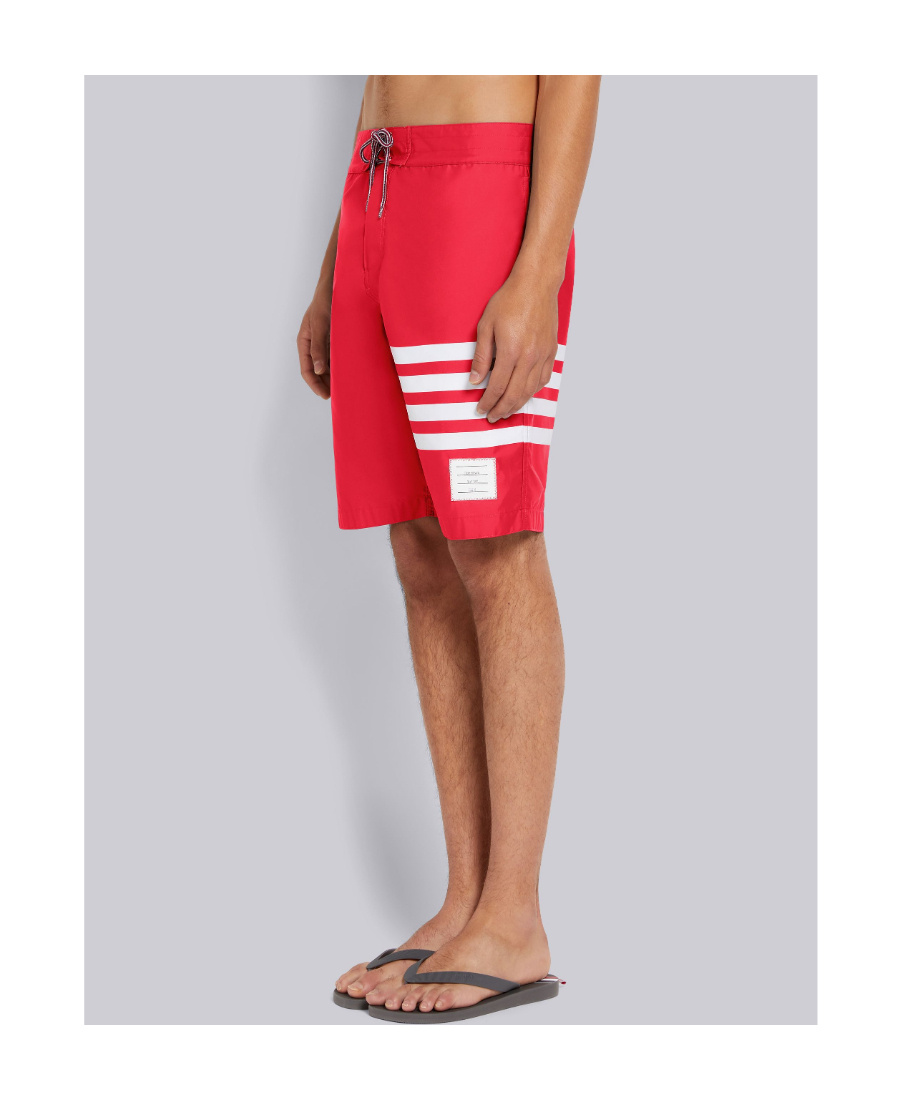 Thom Browne 4-bar Swim Shorts In Red