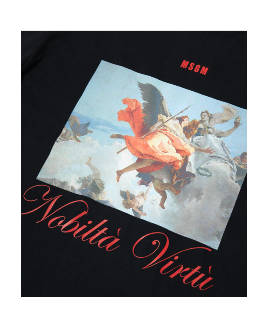 Msgm Printed Short-sleeved T-shirt In Black