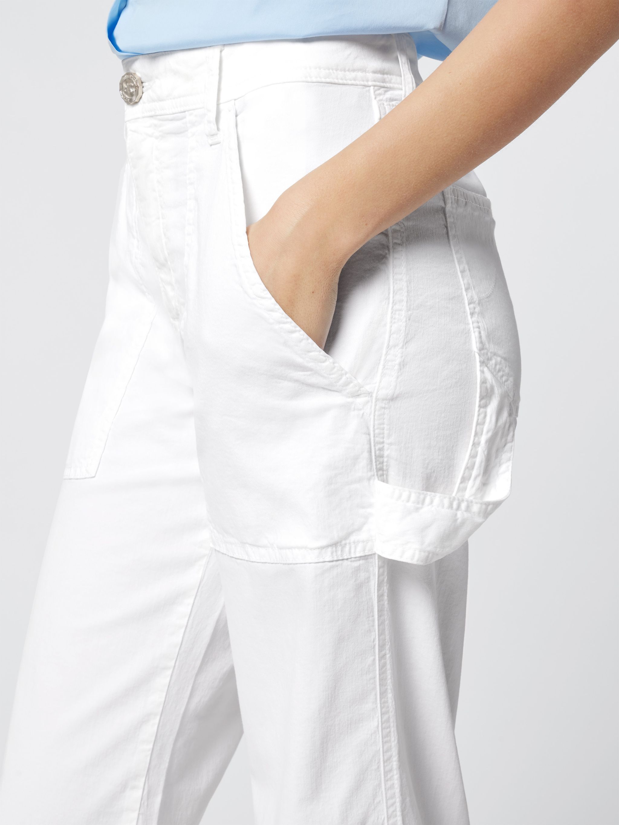 Jacob Cohen Leonie Wide-leg Casual Pants In White