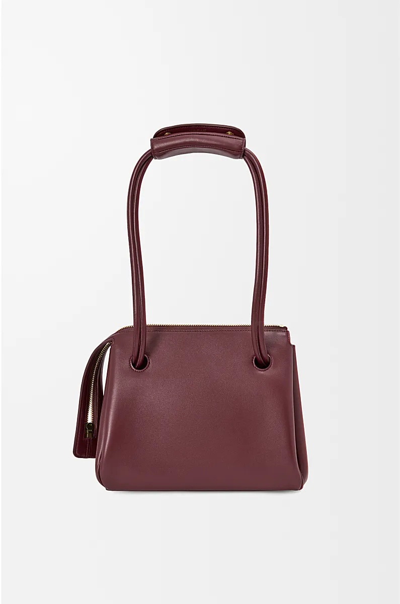 Loewe Small Madrid Bag In Supple Calfskin In Burgundy