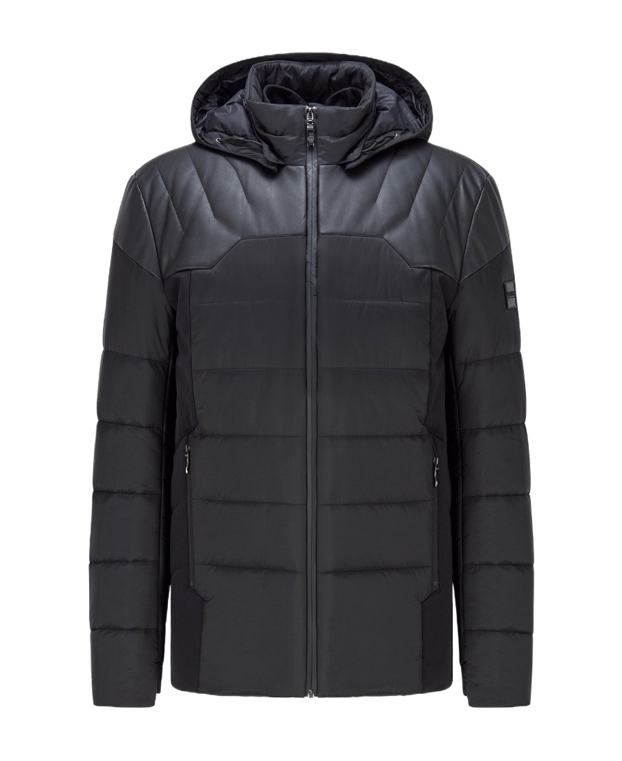 HUGO BOSS A COTTON-PADDED SUIT WITH A HOODED JACKET