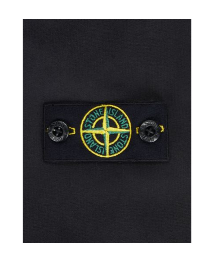 Stone Island Long-sleeved Cardigan Sweater In Black