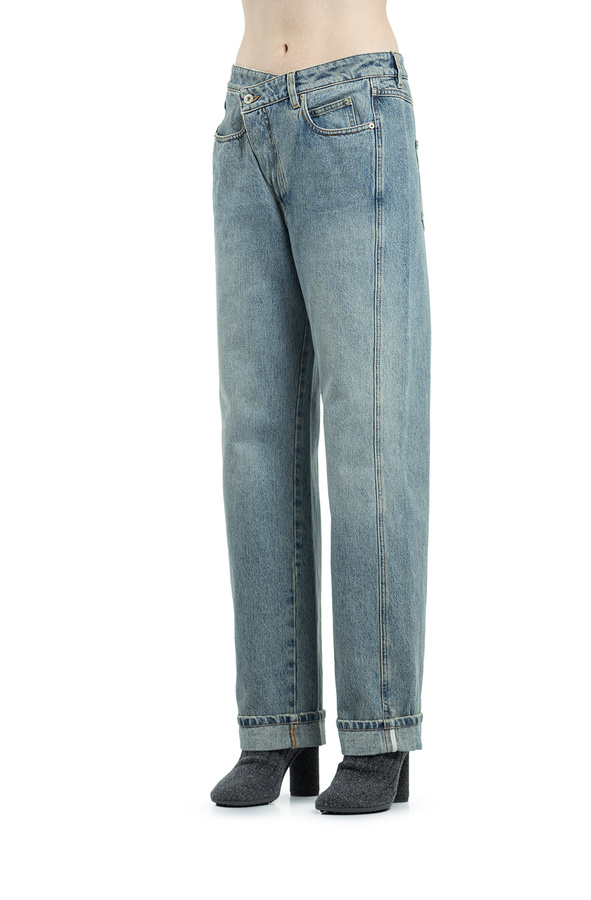 Loewe Waistband Denim Trousers In Blue