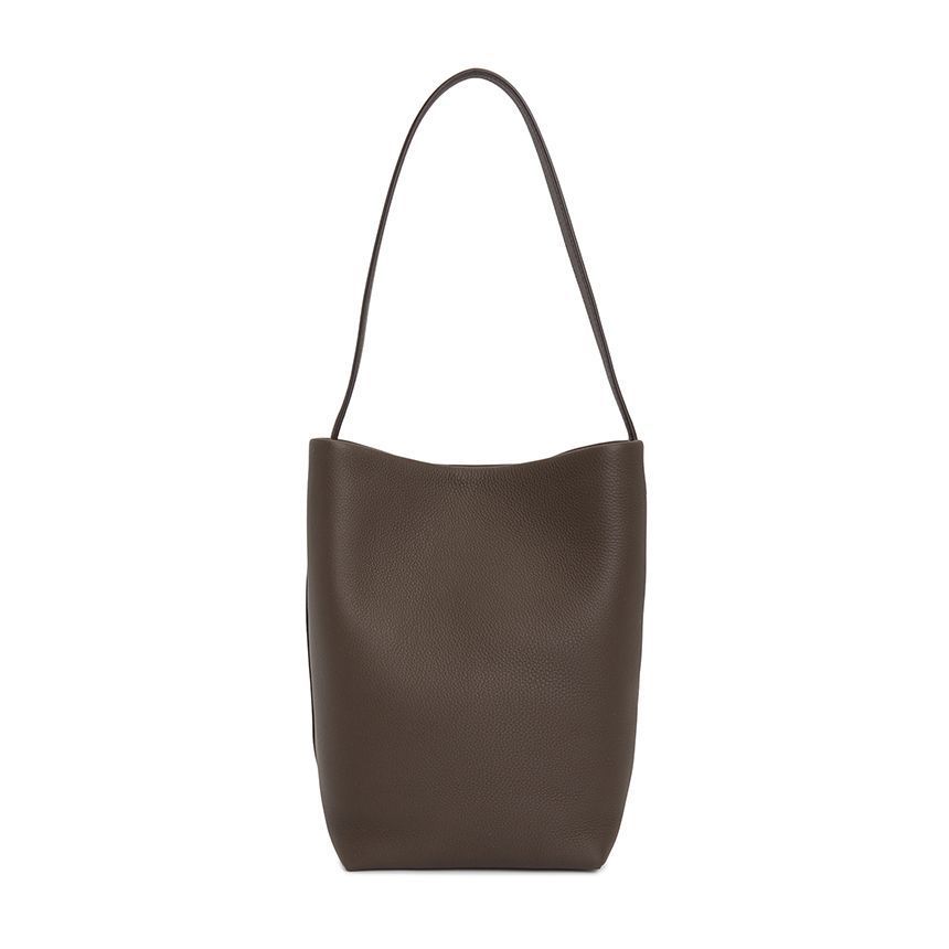The Row N/s Park Grain-leather Shoulder Bag In Brown