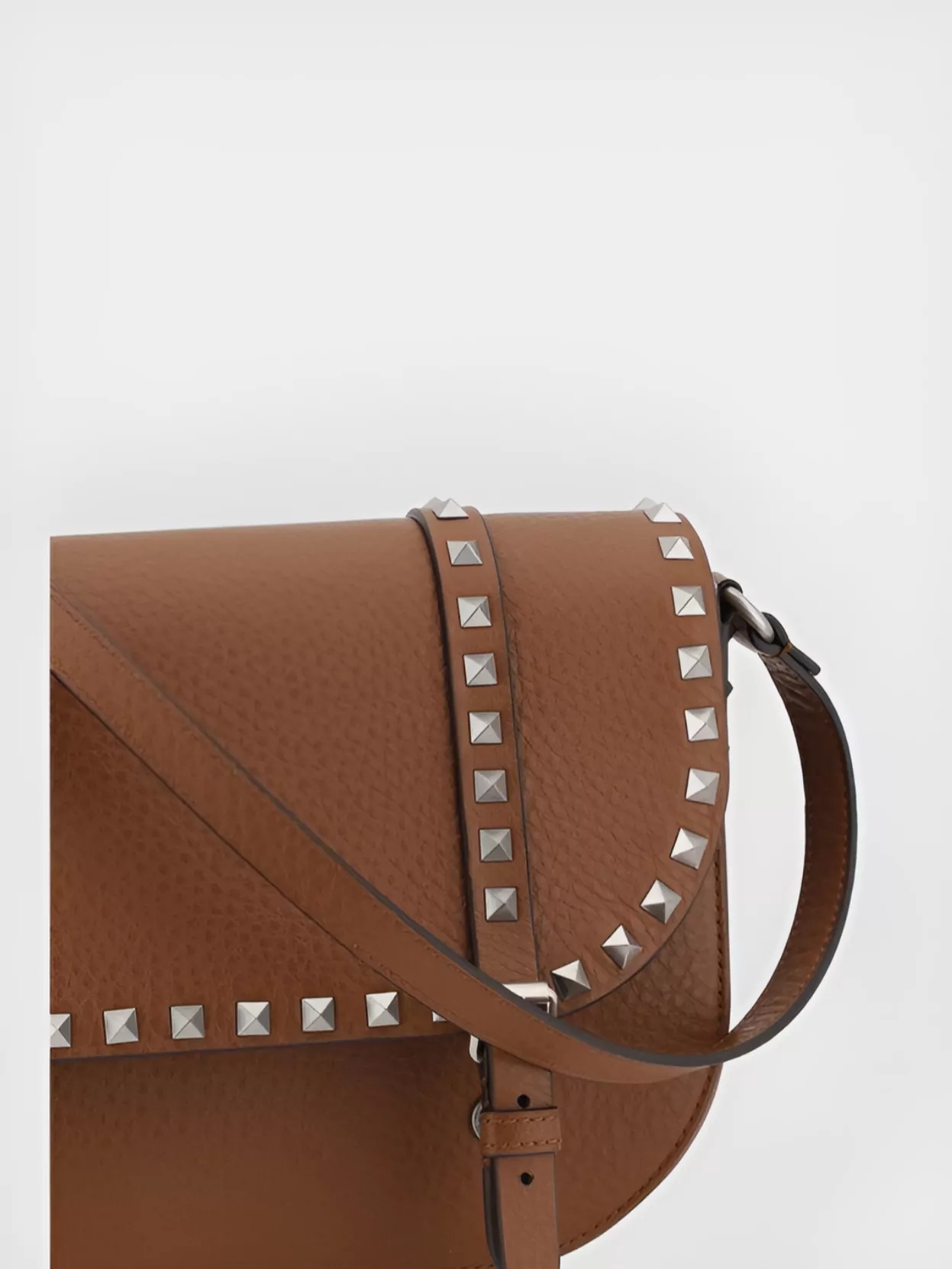 Valentino Clamshell Crossbody Bag In Brown