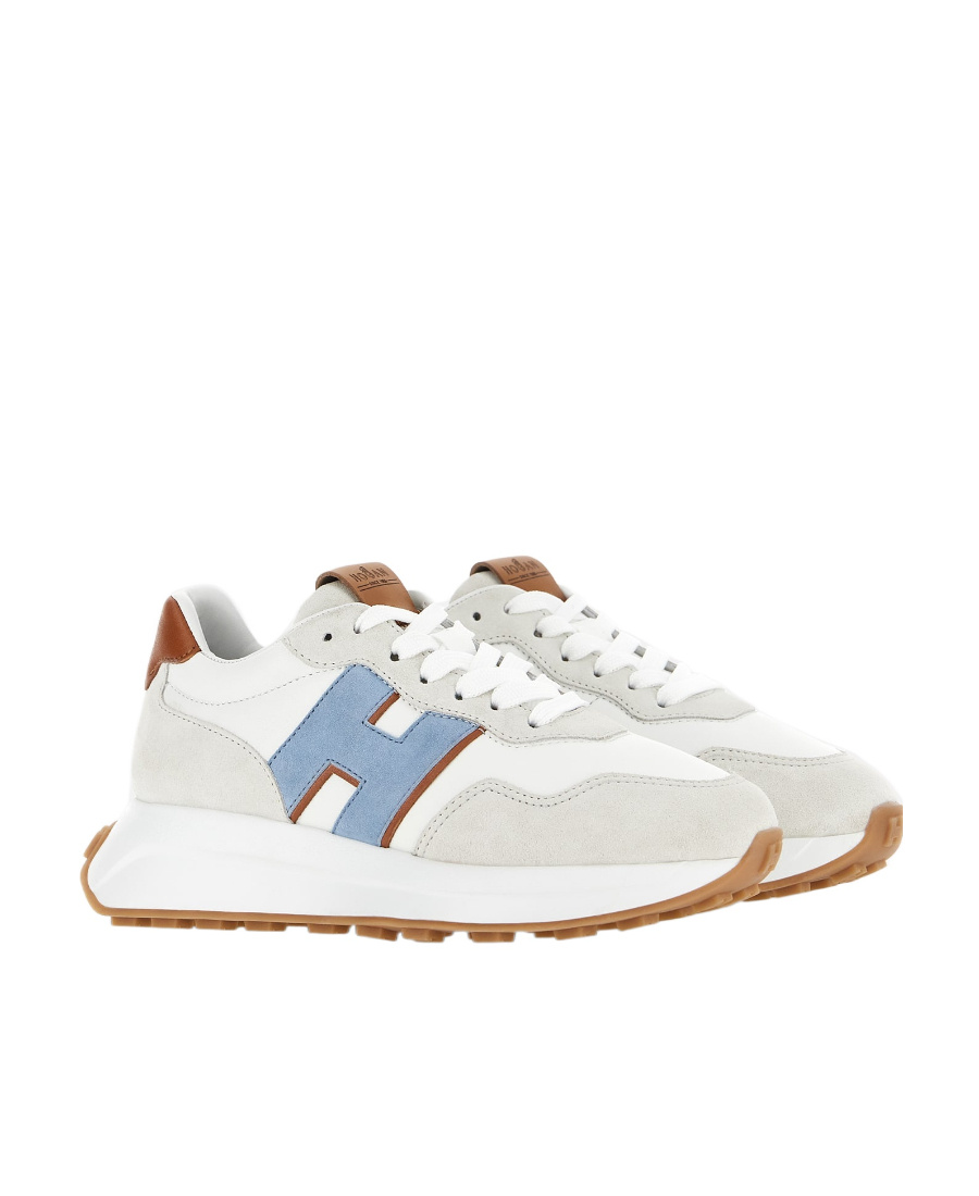 Hogan H641 Laced H Patch Sneakers In White