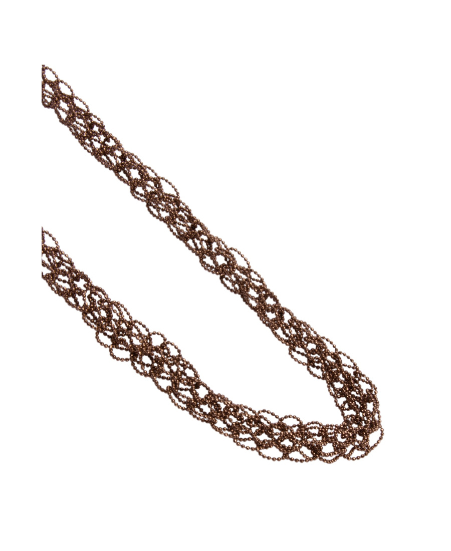 Brunello Cucinelli Rose Gold Chain Link Necklace In Yellow