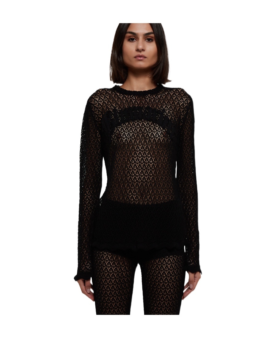 Blumarine Logo Sweater In Black