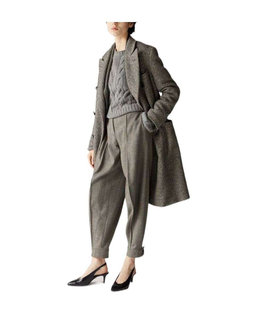 Loro Piana Herwin Double Breasted Coat In Gray