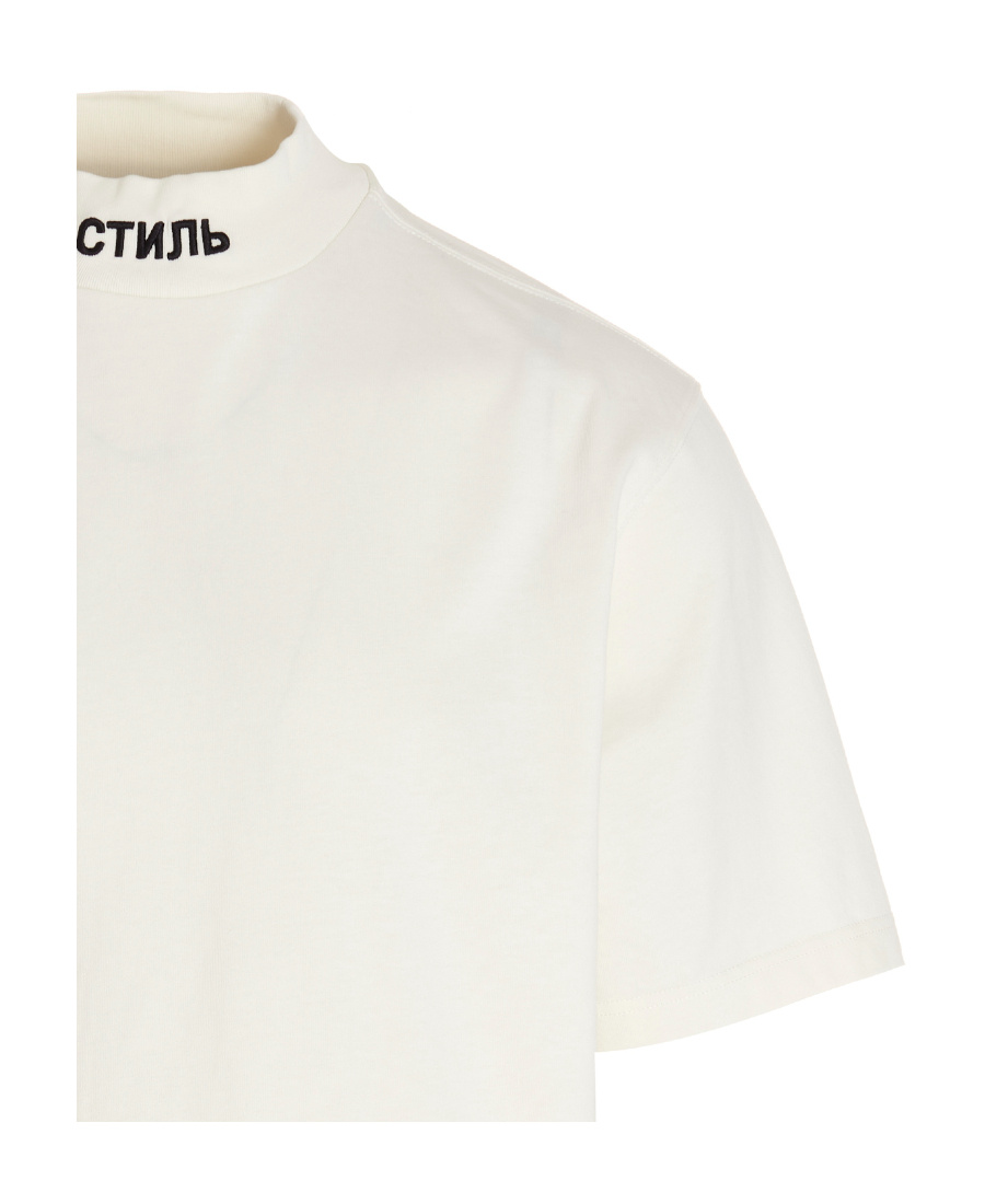 Heron Preston Logo-patch Mock-neck T-shirt In White