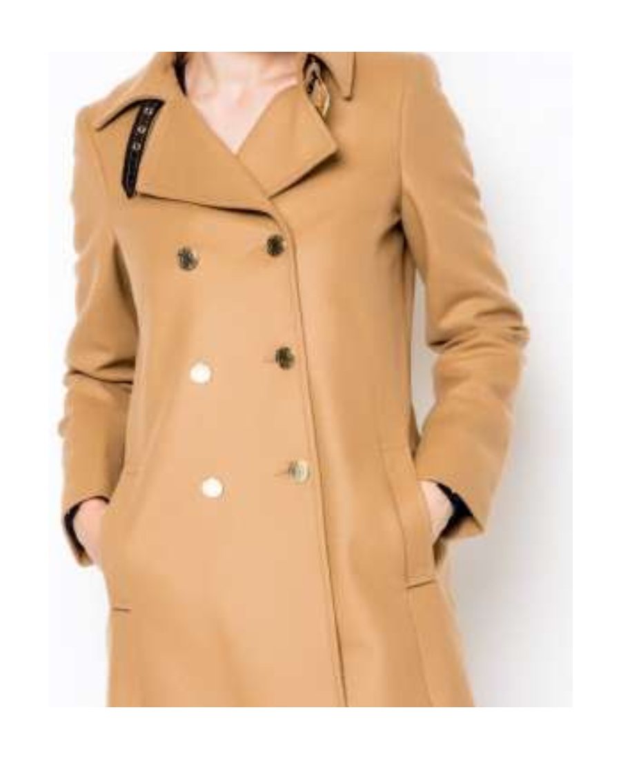 Armani Jeans Double-breasted Trench Coat In Nude