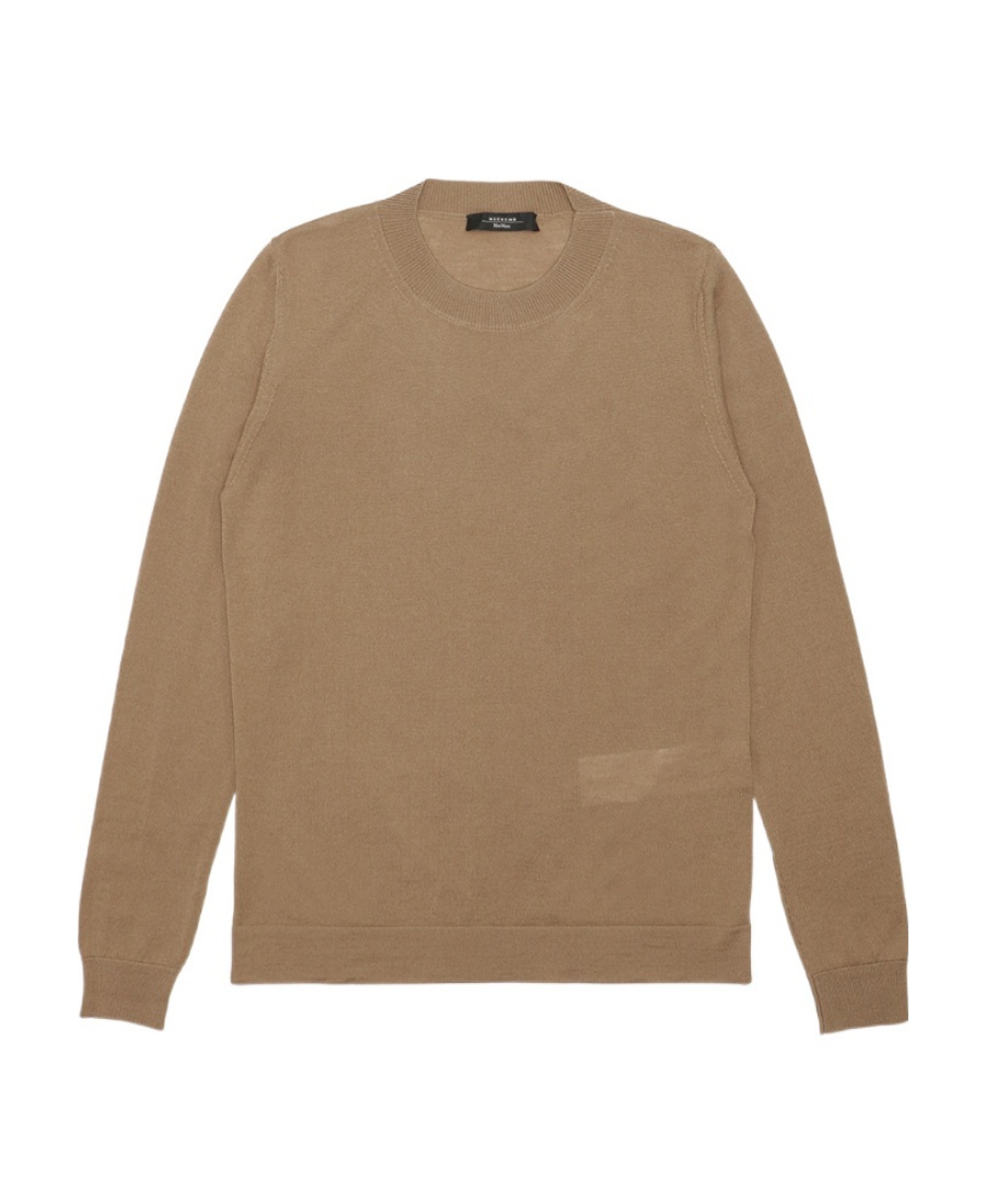 Weekend Max Mara Round-neck Long-sleeved Pullover In Brown