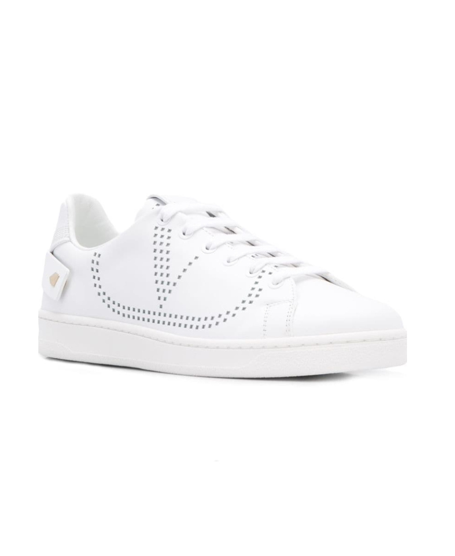 Valentino Backnet Low-top Sneakers In White