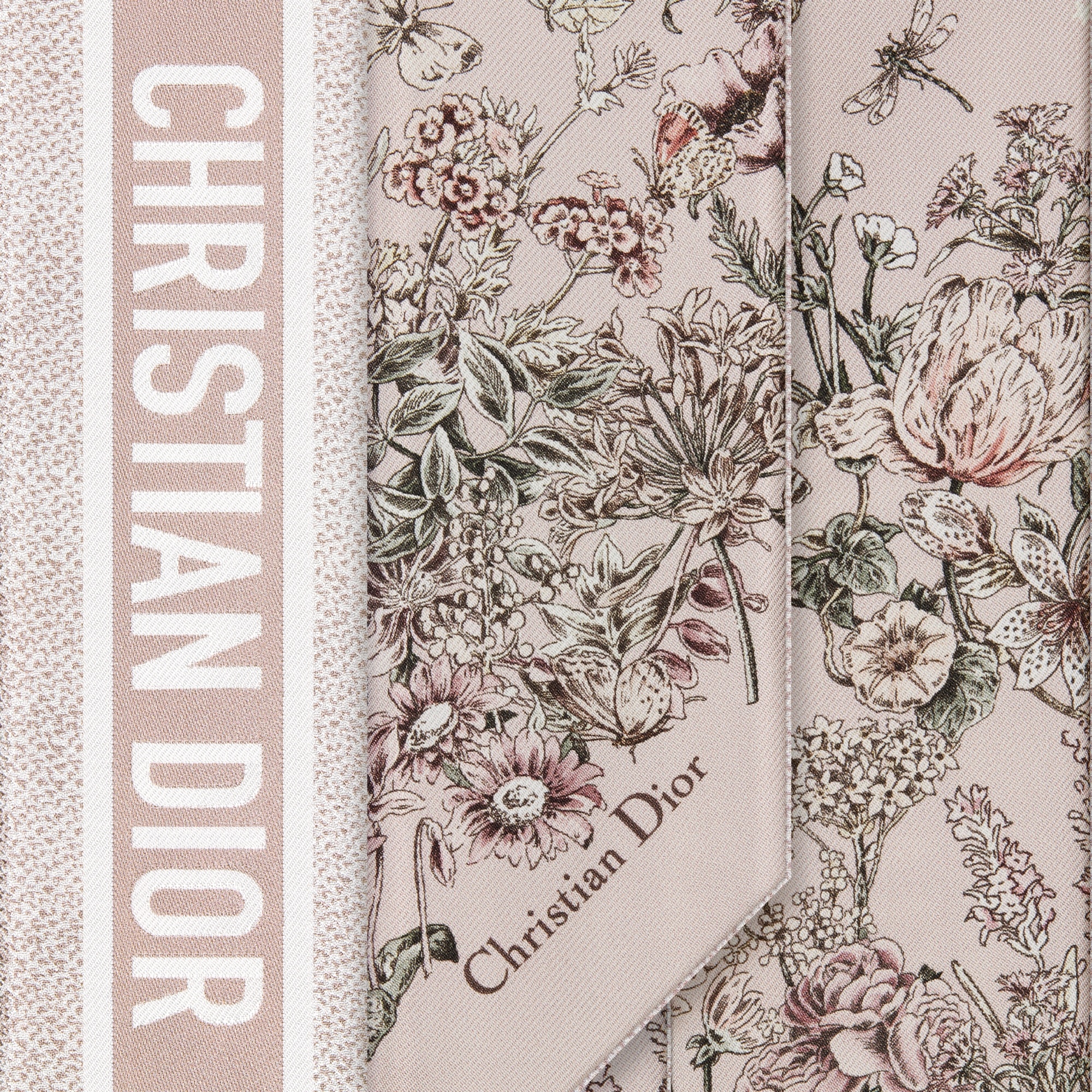 Dior Mitzah Astral Flowers In Silk Twill In Metallic