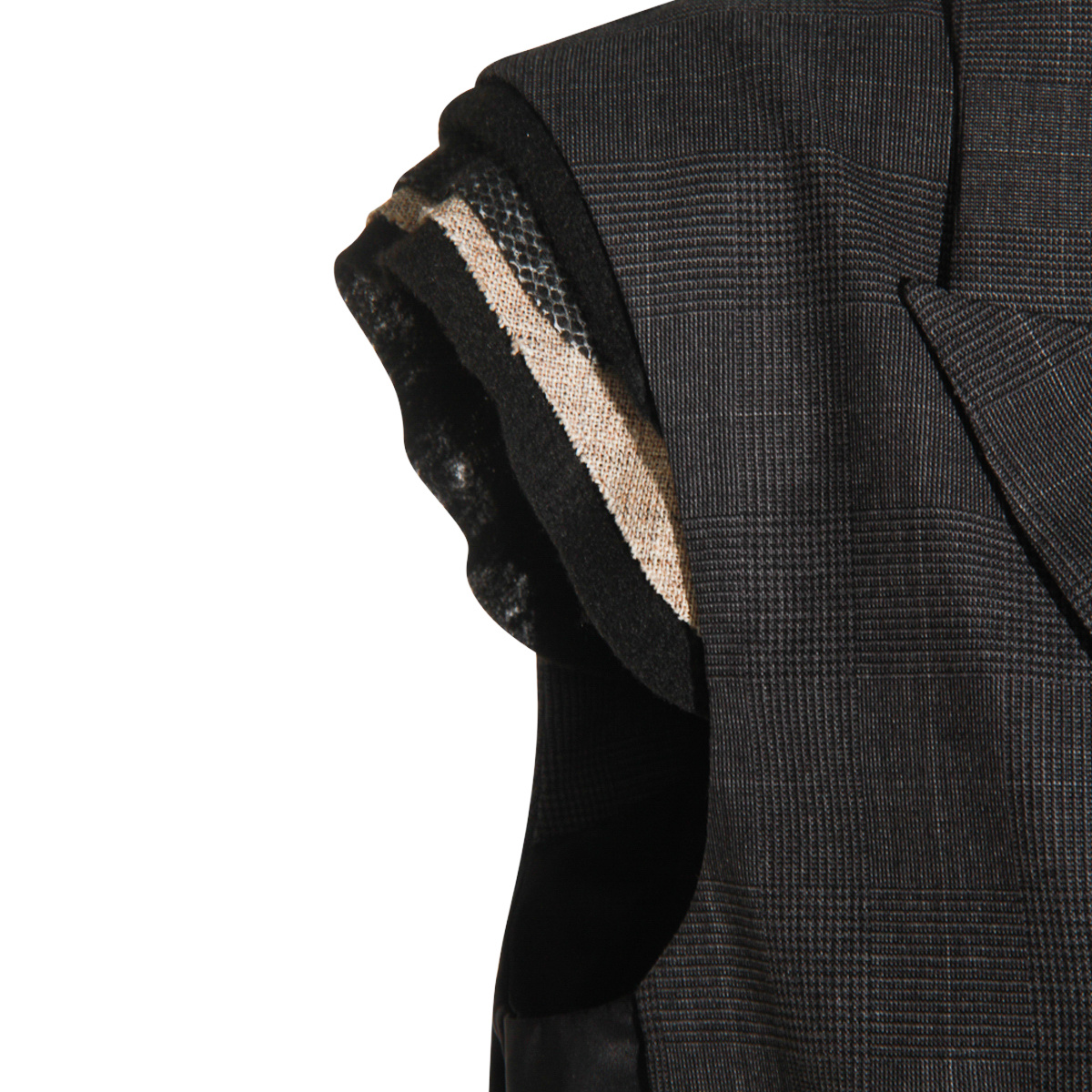 Sacai Tailored Vest With Button Detailing And Flap Pockets In Black