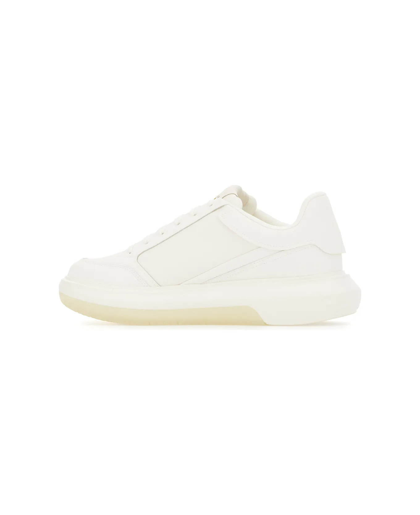 Emporio Armani Logo-plaque Platform Sneakers In White