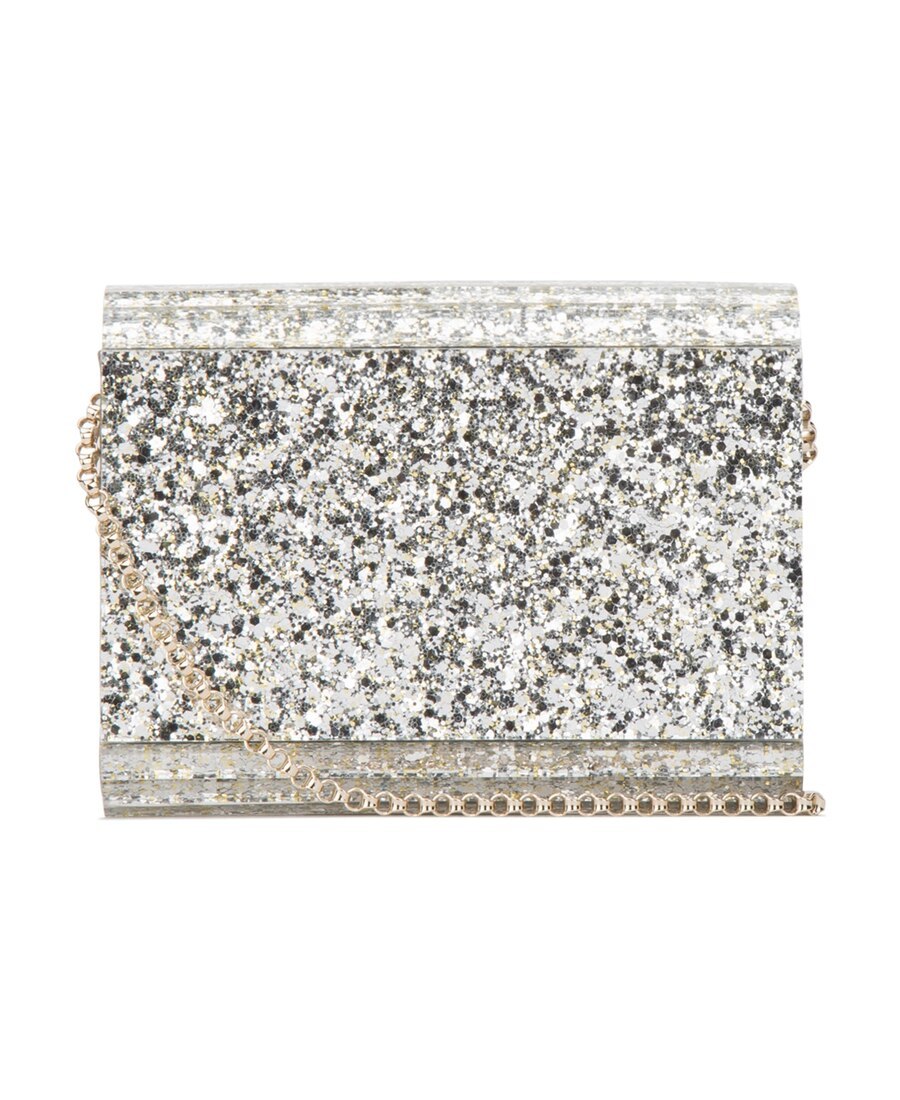 Jimmy Choo Women Embellished Acrylic Candy Clutch In Gray