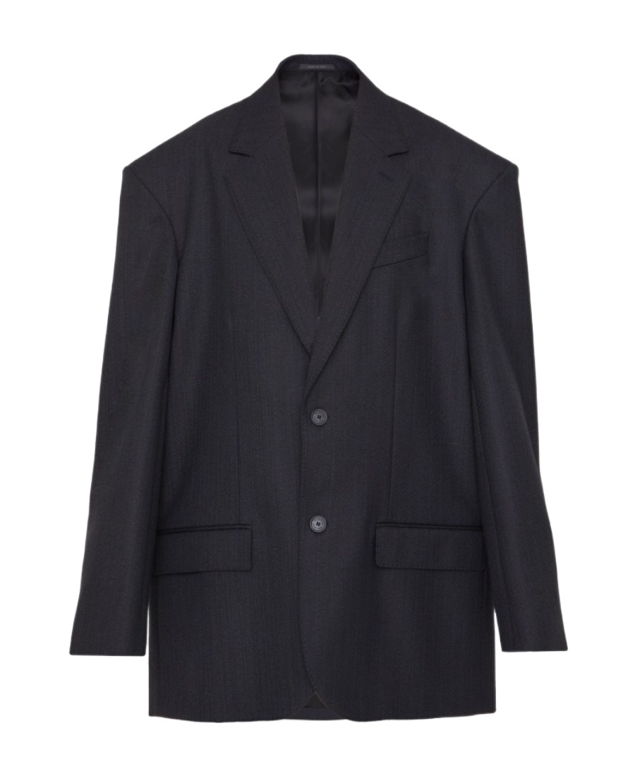 Balenciaga Standard Single-breasted Tailored Blazer In Black In Black