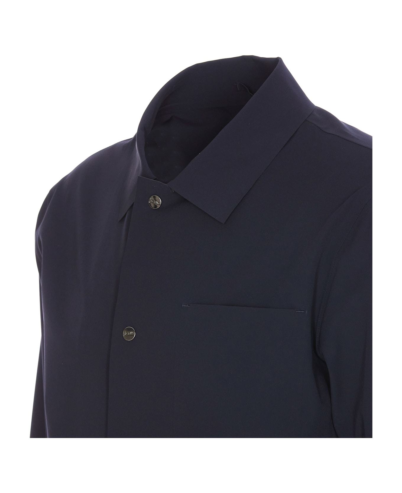 Herno Long-sleeved Casual Jacket In Black