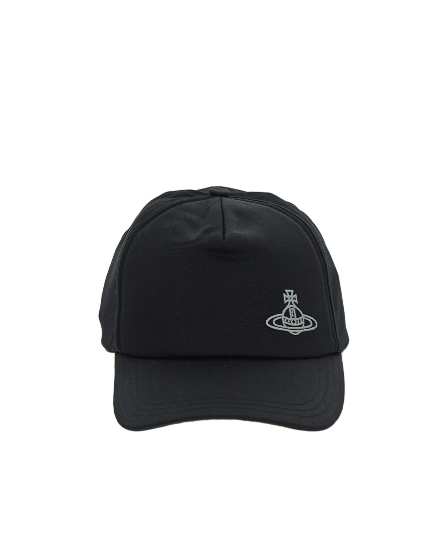 Vivienne Westwood Logo-embroidered Cotton Cap In Black