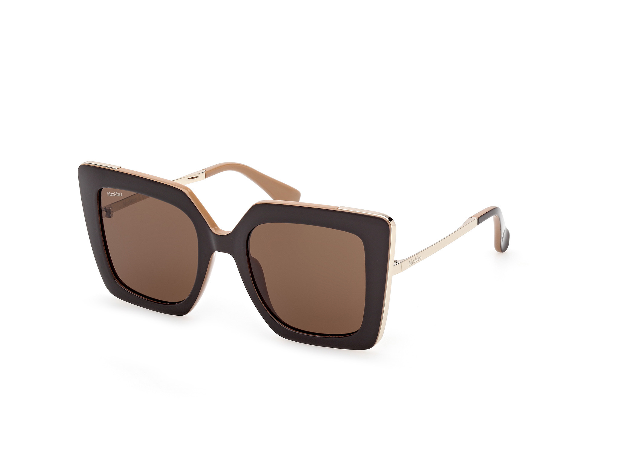 Max Mara Logo Sunglasses In Brown