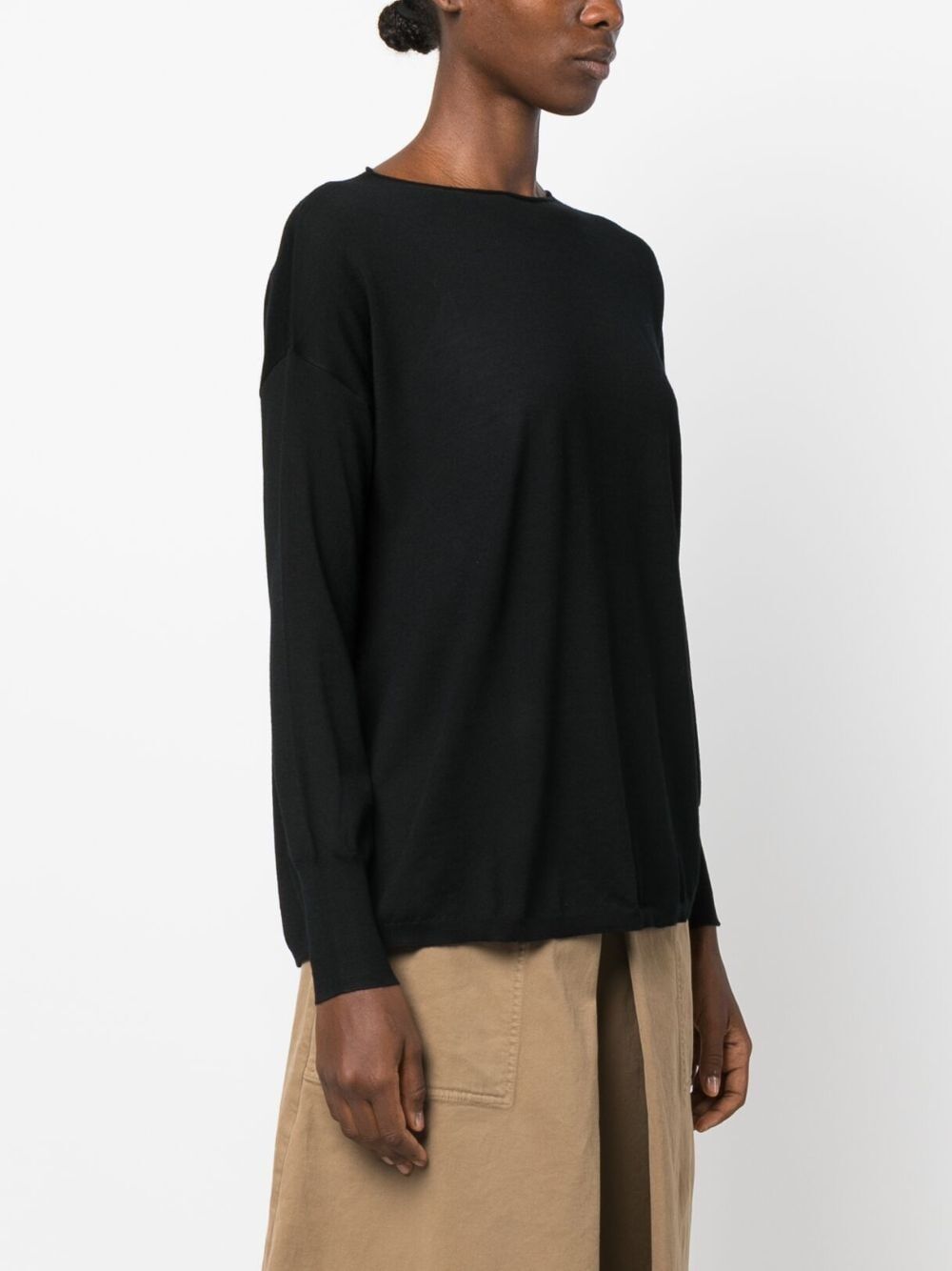 Aspesi Round-neck Pullover In Black