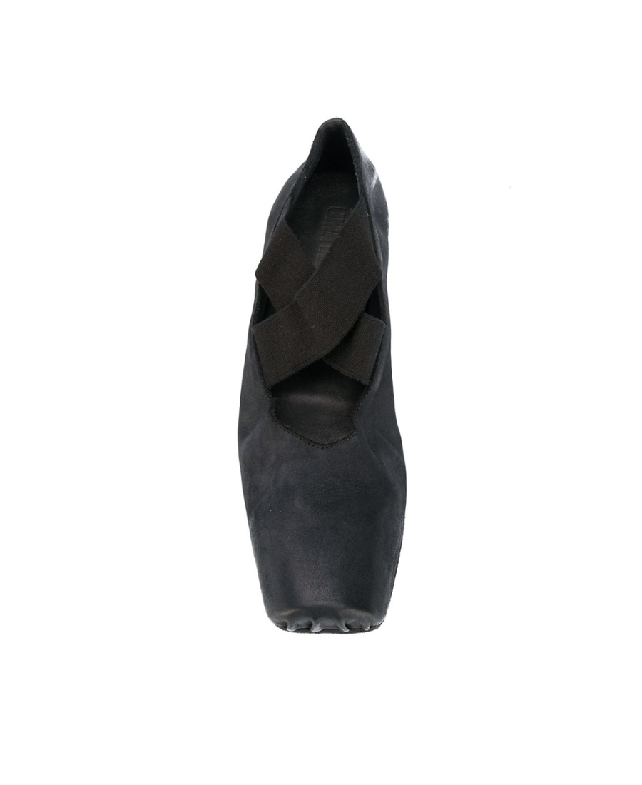 Uma Wang Leather Ballerinas In Black