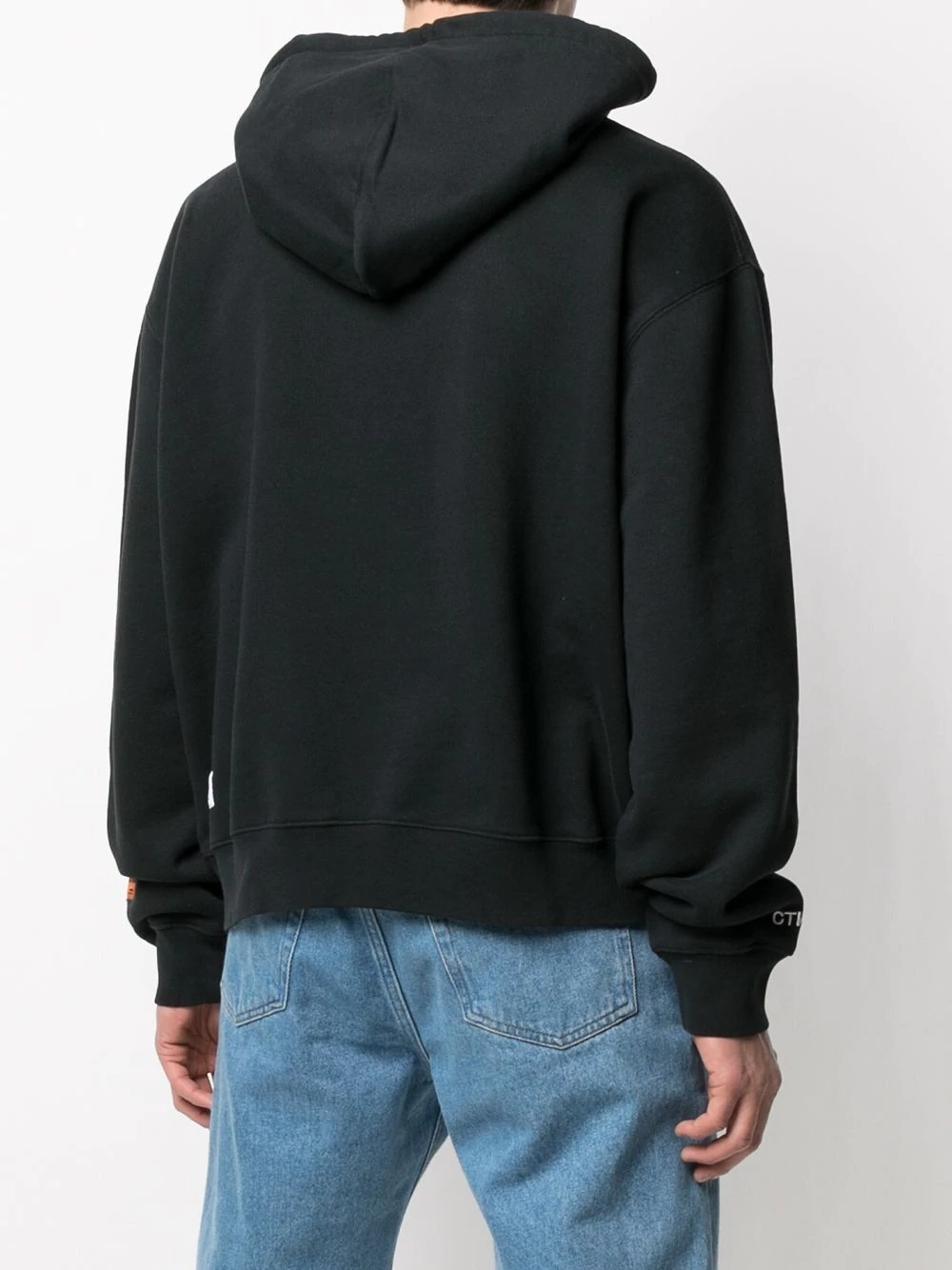 Heron Preston Logo Printed Hooded Sweater In Black