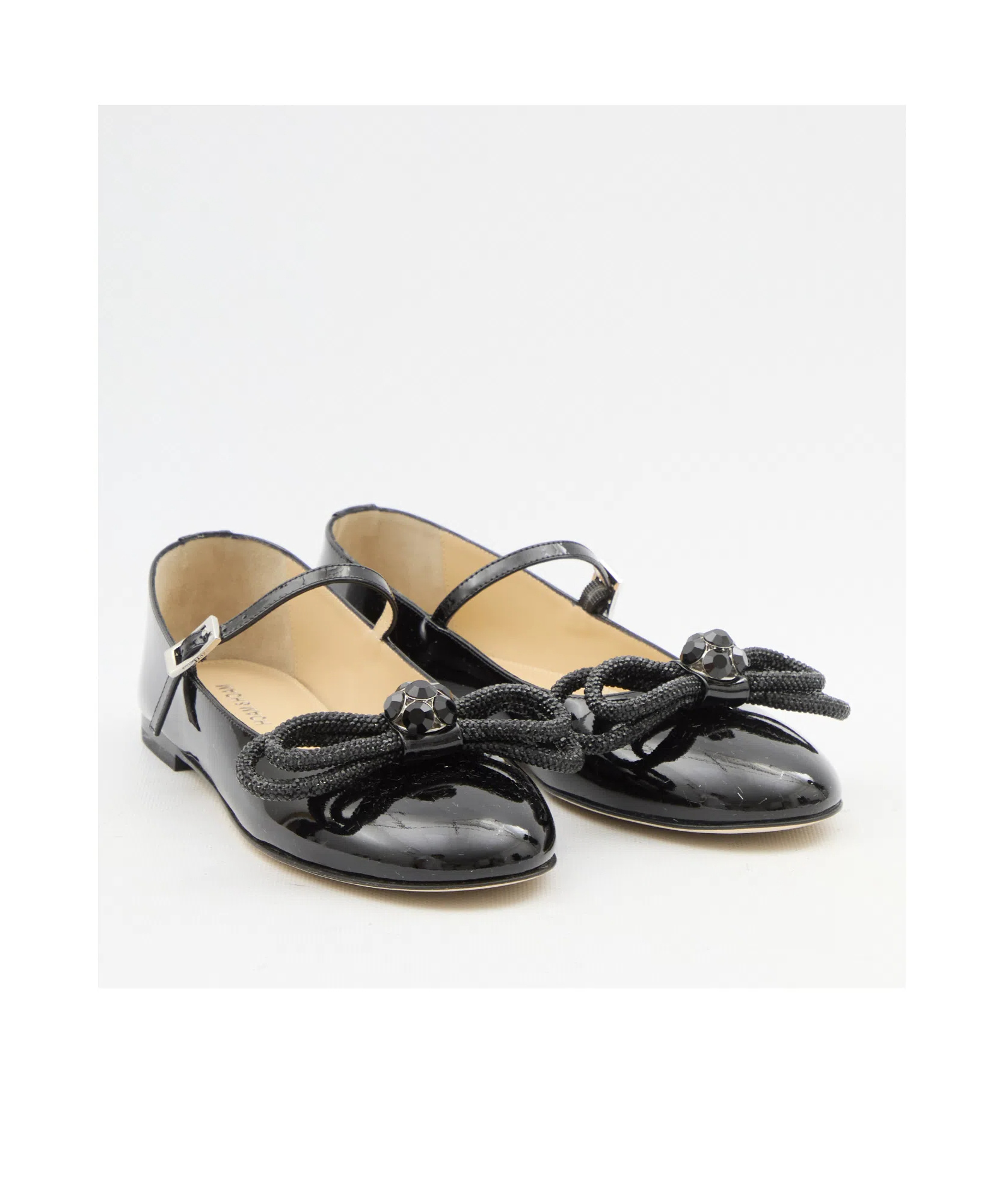 Mach&mach Pair Of Ballet Shoes With Bows And Knots In Black