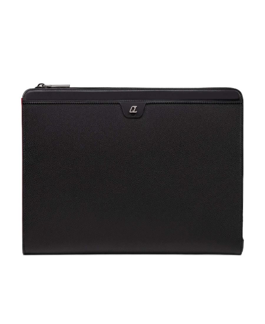 Christian Louboutin Logo-plaque Leather Clutch Bag