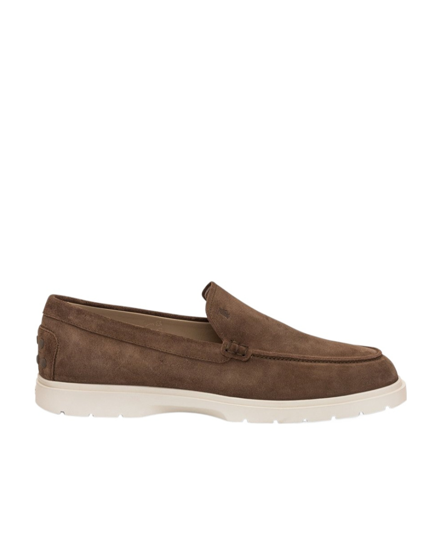 Tod's Men Suede Slipper Moccasin In Brown