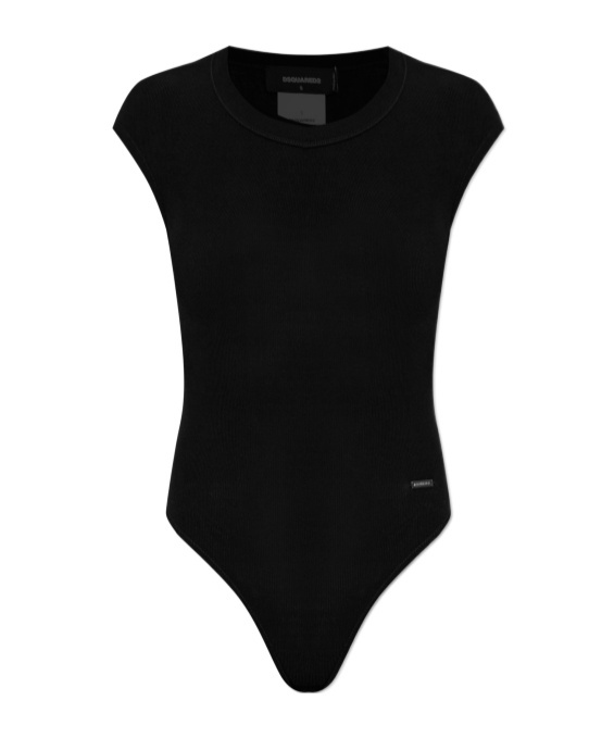Dsquared2 Short-sleeved Bodysuit In Black