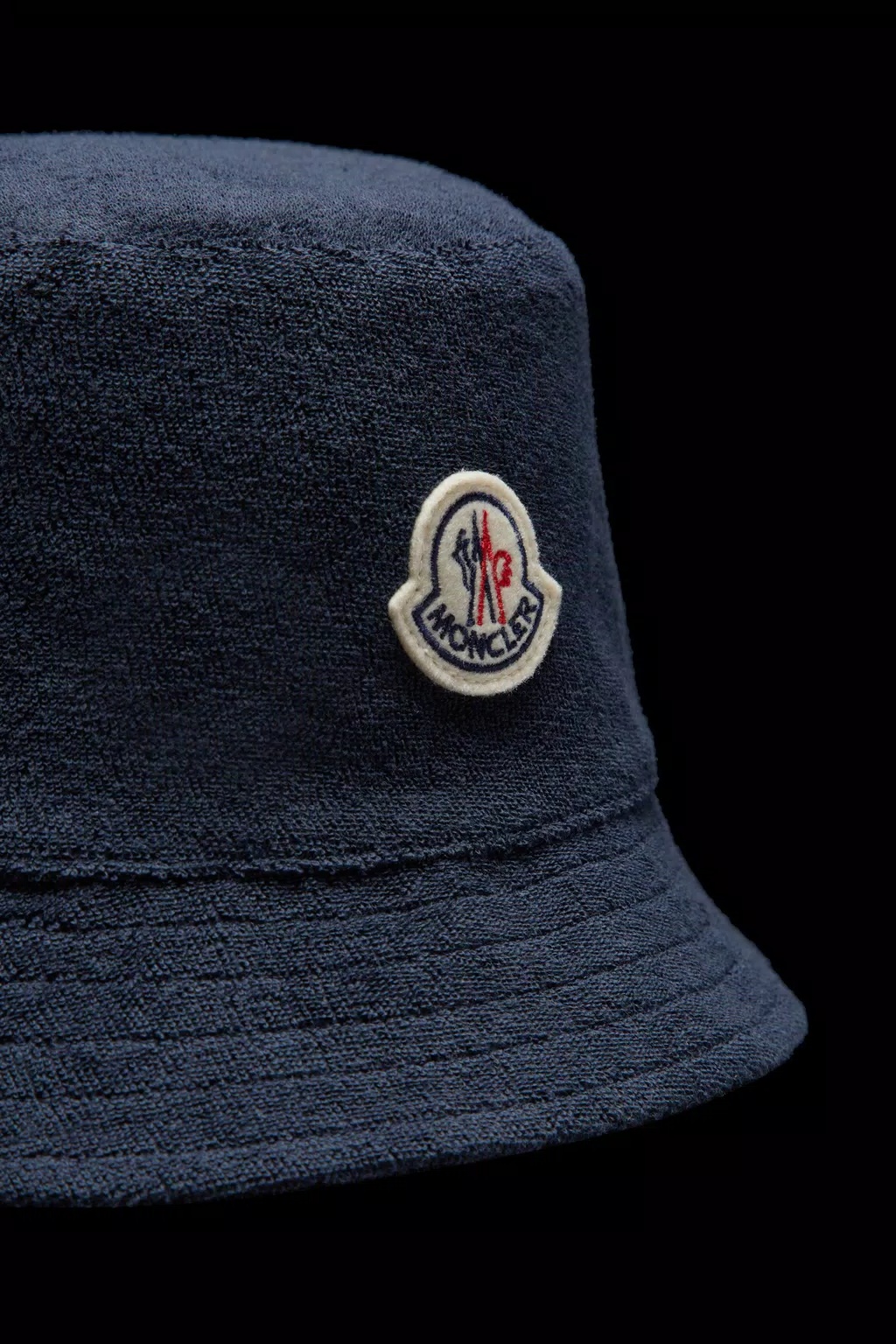Moncler Logo-patch Bucket Hat In Blue