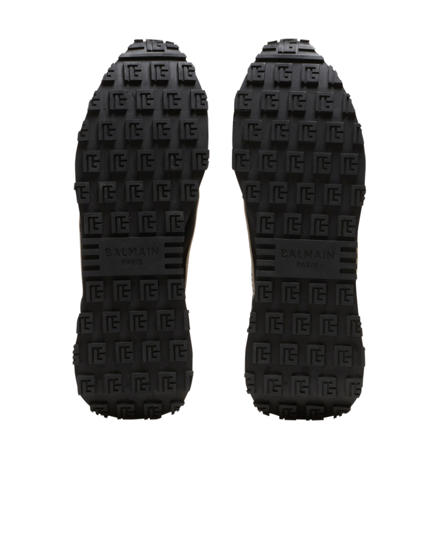 Balmain Monogram Panelled Sneakers In Black