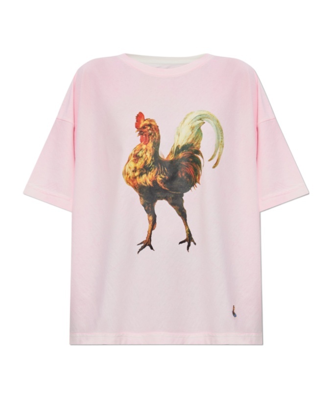 Vivienne Westwood Rooster-print T-shirt In Pink
